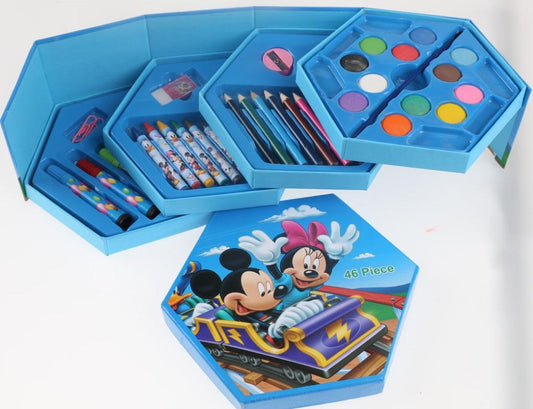 46 Pcs Kids Art & Painting Set – Cartoon Drawing Kit (Random Design & Color)