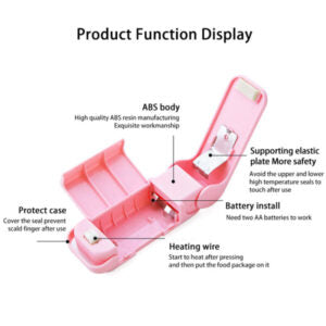 Portable Mini Bag Sealer – Heat Sealing Machine for Food & Snack Bags (Random Colour)