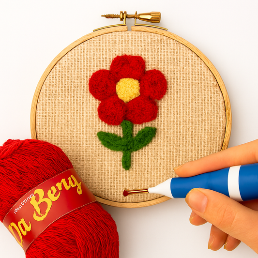 3D Embroidery Punch Needle Kit – Complete DIY Embroidery Set with Hoop & Tools