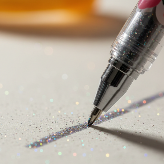 12 Colors Glitter & Metallic Gel Pen Set – 1.0mm Smooth Writing Pens