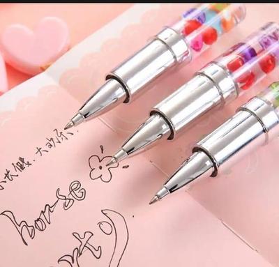 Lipstick Ballpoint Pen with Colorful Beads
