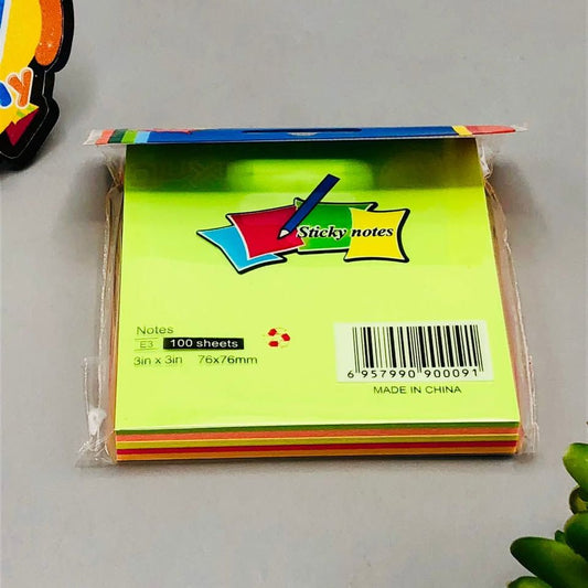 3×3 Sticky Notes Pad – 100 Sheets Self-Adhesive Memo Notes