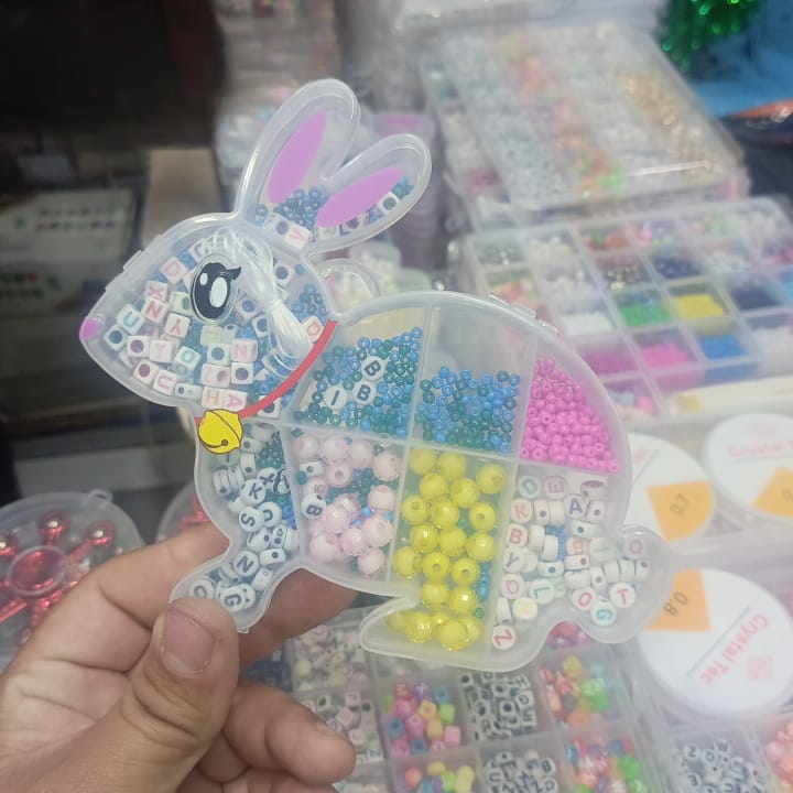 DIY Beads Set in Bunny Storage Box – Bracelet & Jewelry Making Kit for kids