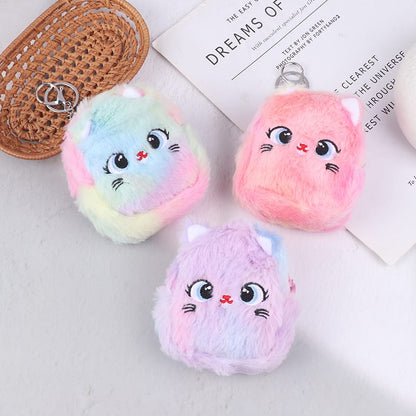 Kawaii Rainbow Keyring Coin Purse for Girls – Cute Mini Coin Pouch