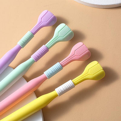 3-Sided Soft Bristle Toothbrush – Gentle Deep Cleaning Toothbrush Pack of 2