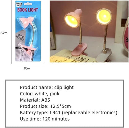 Mini Book Light with Clip – Cute Retro LED Reading Lamp (Random Colour)