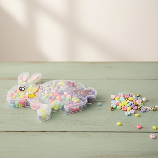 DIY Beads Set in Bunny Storage Box – Bracelet & Jewelry Making Kit for kids