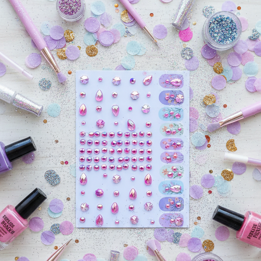 Rhinestone Face Gems Stickers – Crystal Face Tattoos (Random Design)