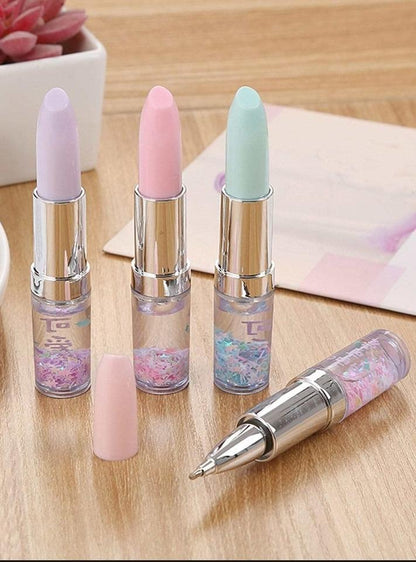 Lipstick Ballpoint Pen with Colorful Beads
