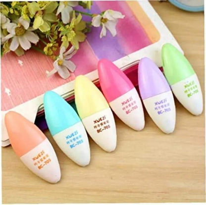 6 Pcs Colorful Highlighter Pens Set, Bright Marker Pens for School, College, Office, Study Notes, Journaling and Office Supplies