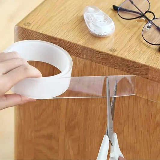 Double Sided Nano Tape 5 Meter Roll, Strong Transparent Adhesive Tape for Wall Mounting, Home Organization, Office, Cable Management and DIY Projects