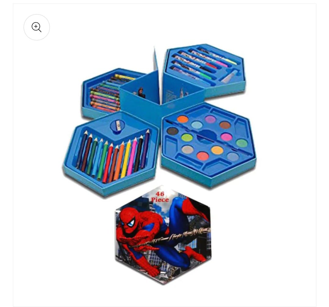46 Pcs Kids Art & Painting Set – Cartoon Drawing Kit (Random Design & Color)