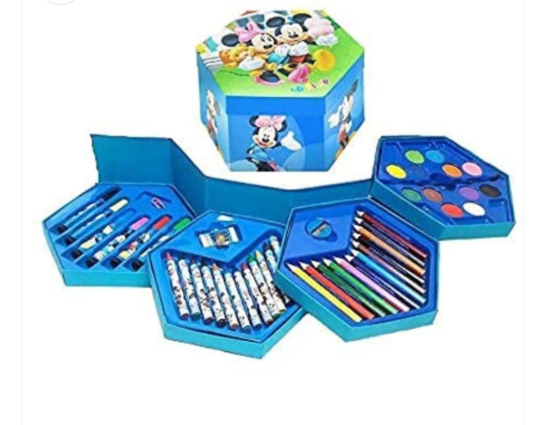 46 Pcs Kids Art & Painting Set – Cartoon Drawing Kit (Random Design & Color)