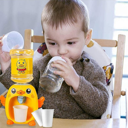 Mini Duck Water Dispenser for kids – Cute Pretend Play Water Dispenser with 3 Cups