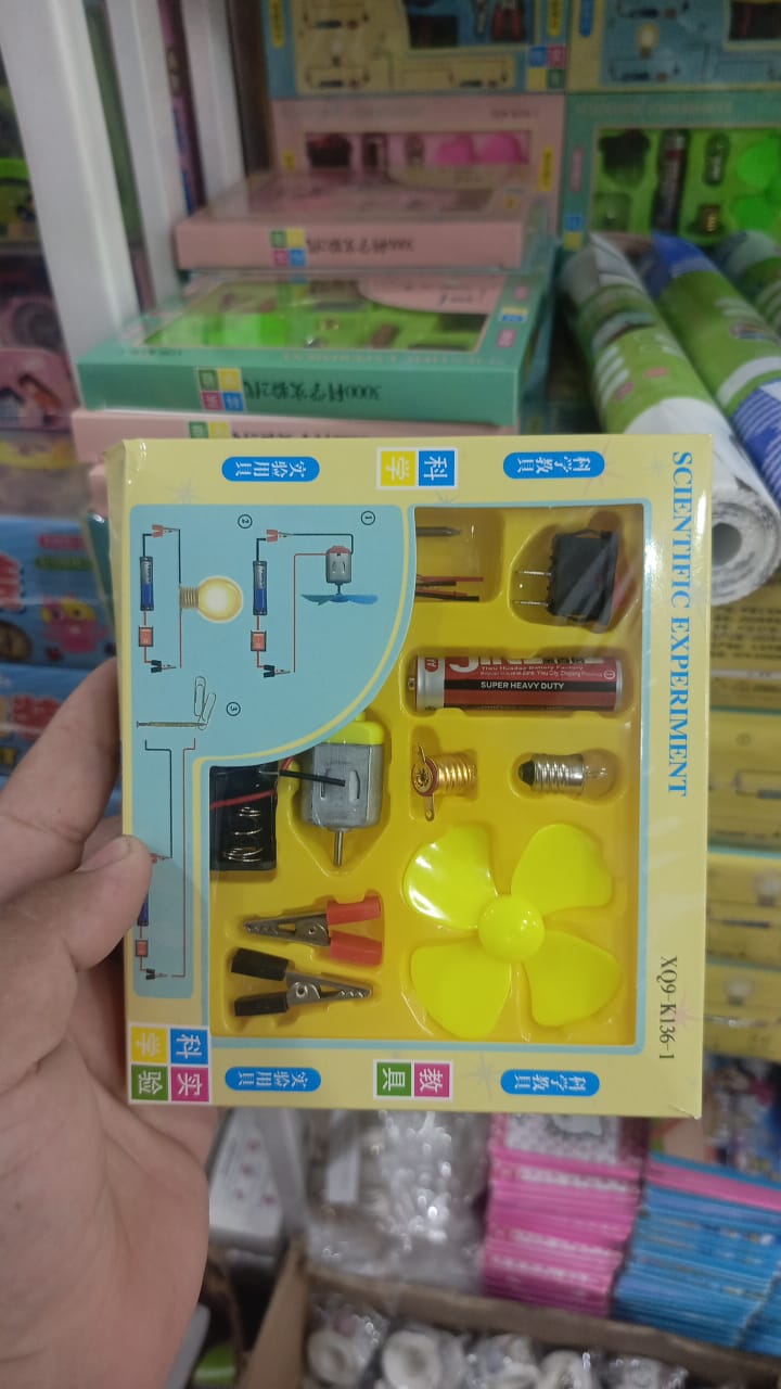 DIY Electric Science Experiment Kit – Bulb & Fan STEM Learning Set for Kids (Random Color)