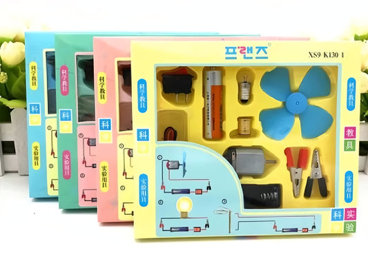 DIY Electric Science Experiment Kit – Bulb & Fan STEM Learning Set for Kids (Random Color)