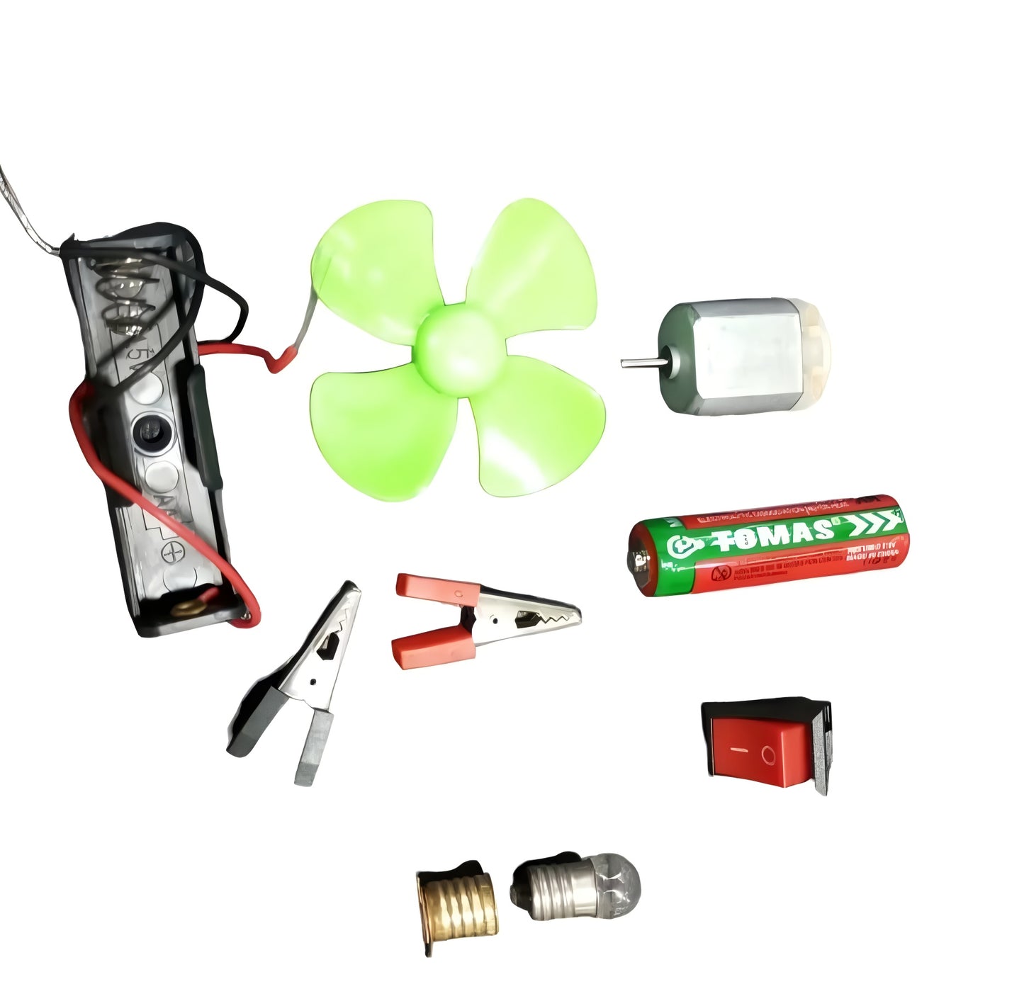 DIY Electric Science Experiment Kit – Bulb & Fan STEM Learning Set for Kids (Random Color)