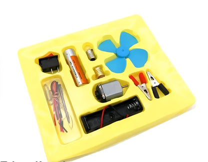 DIY Electric Science Experiment Kit – Bulb & Fan STEM Learning Set for Kids (Random Color)
