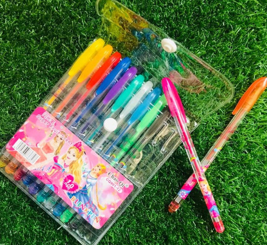 Fruit Scent Glitter Gel Pens – Pack of 12 | 1.0mm Smooth Writing