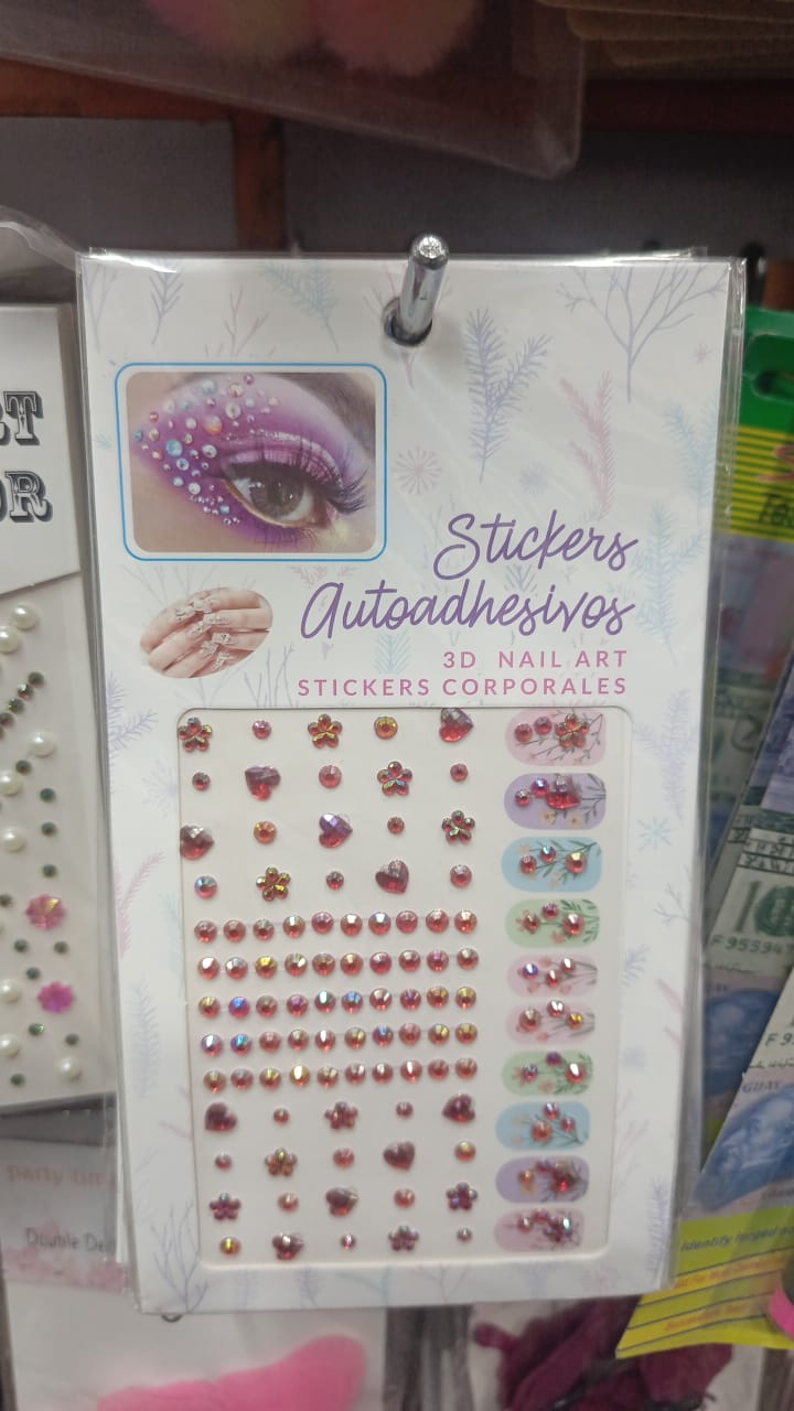 Rhinestone Face Gems Stickers – Crystal Face Tattoos (Random Design)
