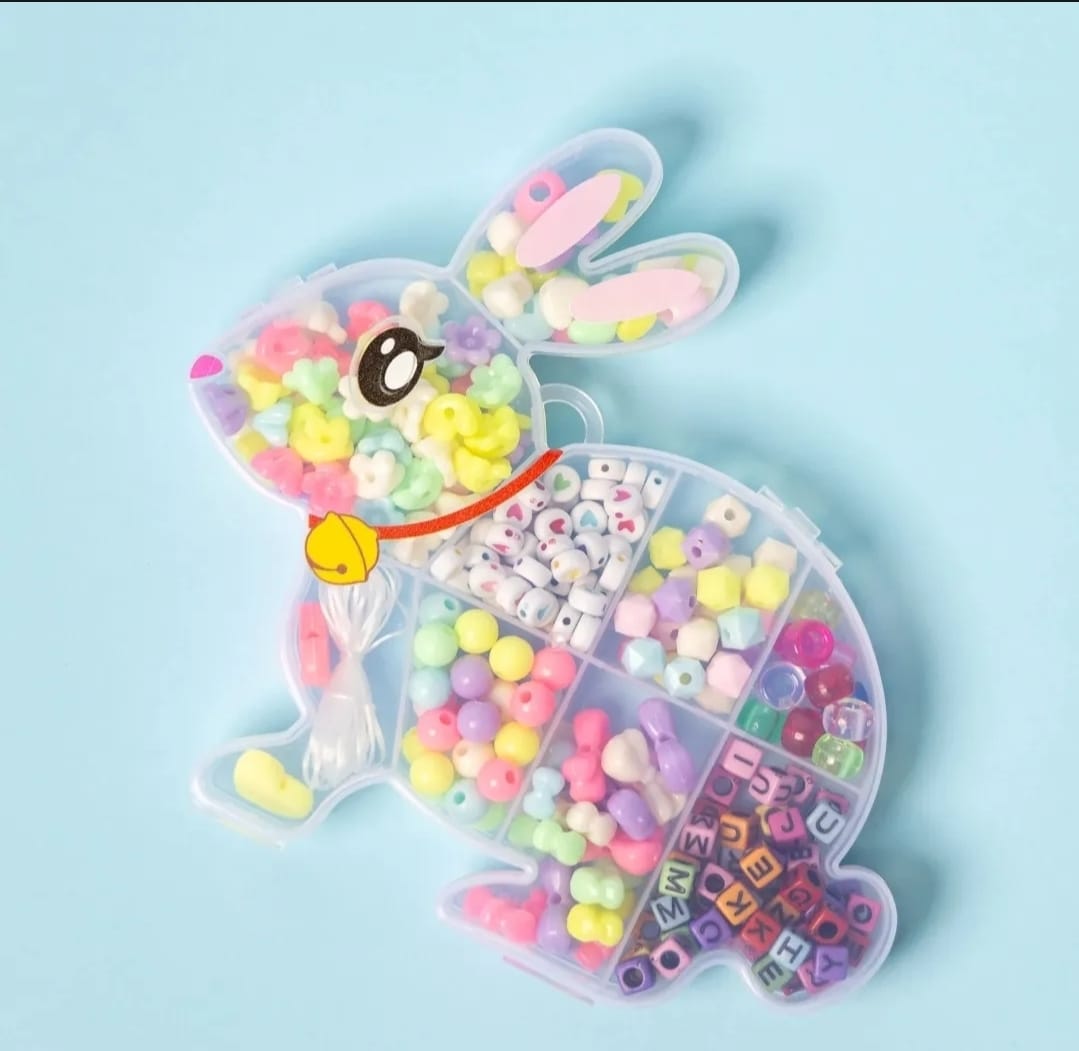 DIY Beads Set in Bunny Storage Box – Bracelet & Jewelry Making Kit for kids