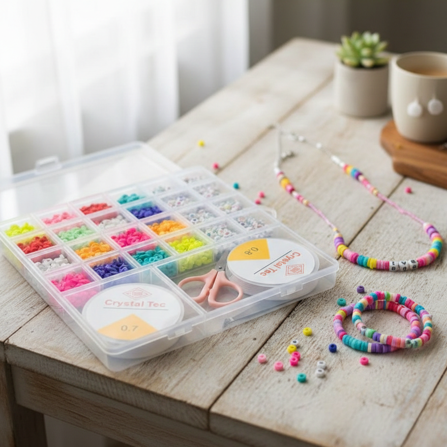 DIY Beads Box – Colorful Jewelry Making Beads Set