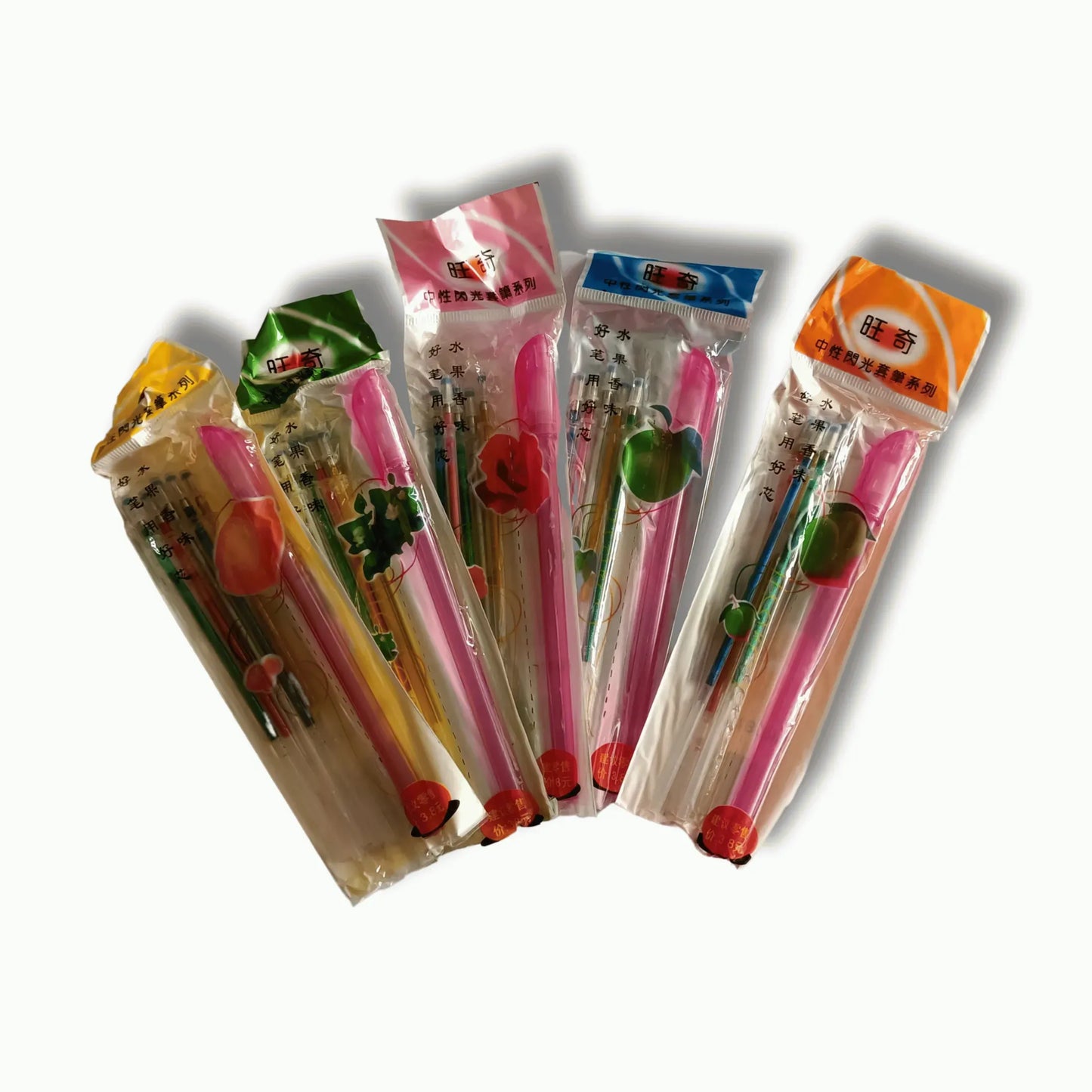 Glitter Gel Pen Refills Set of 5 | Metallic Ink Refills for Writing & Art