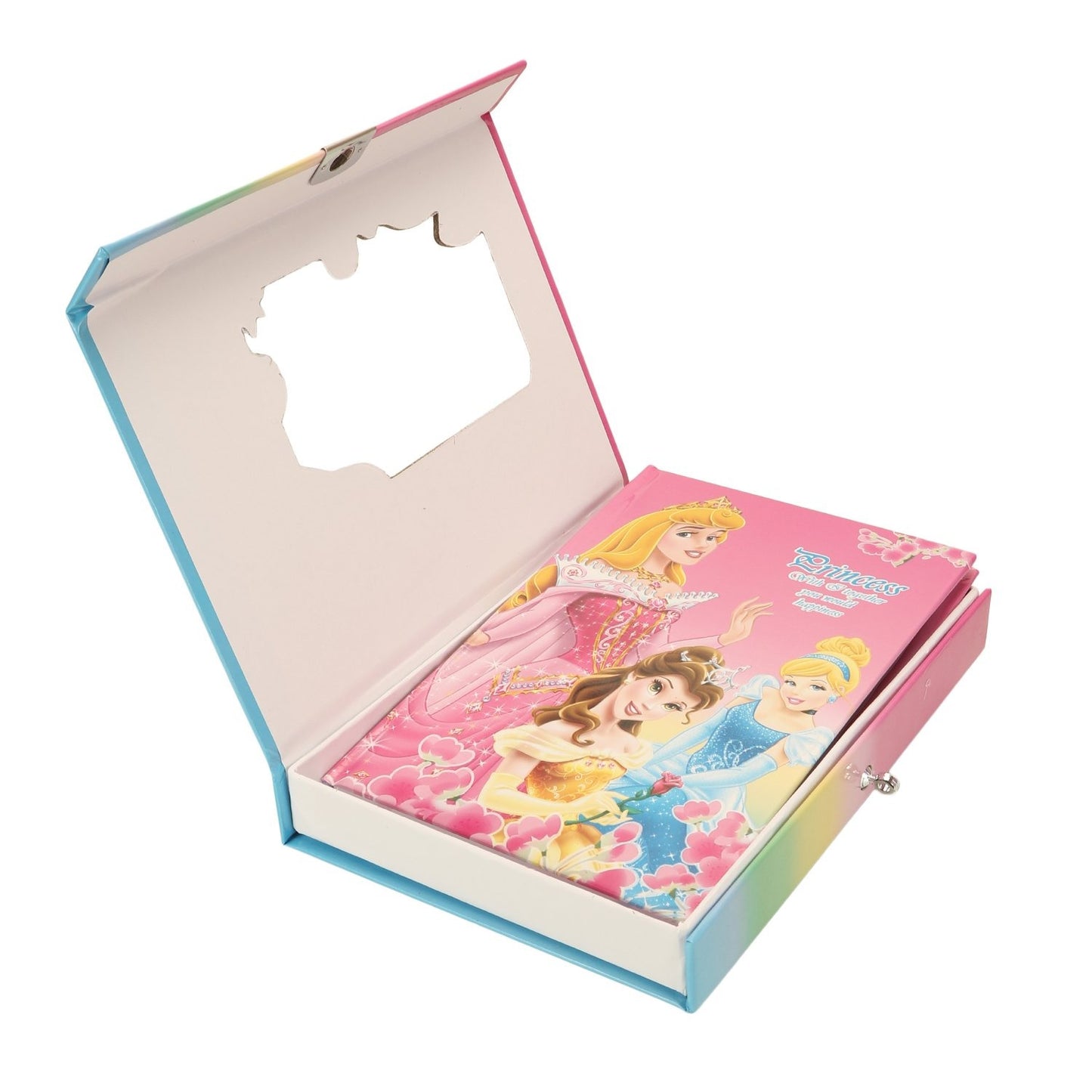 Fancy Lock Spiral Diary for Kids | Princess, Frozen & Sofia Journal