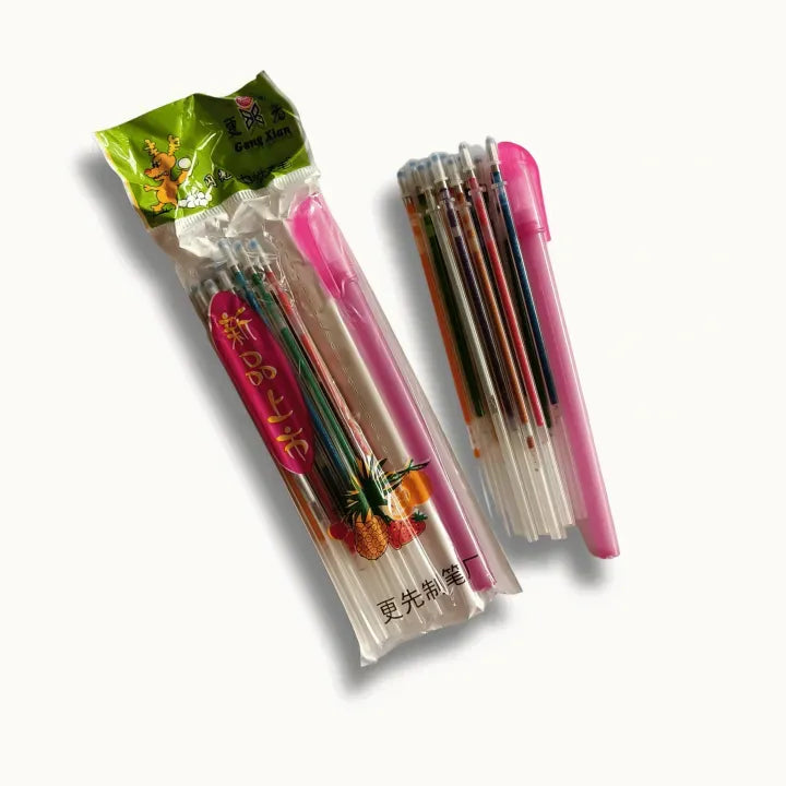 Glitter Gel Pen Refills Set of 5 | Metallic Ink Refills for Writing & Art