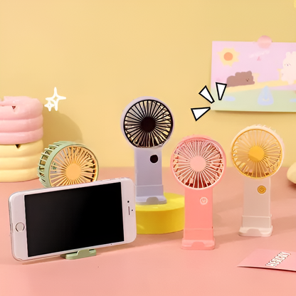 Portable Mini Rechargeable Fan – Compact Handheld Summer Cooling Fan (Random Colour)