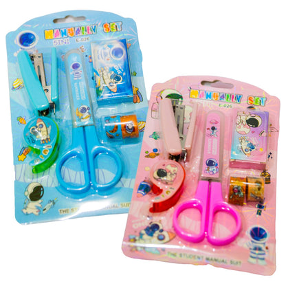 Space-Themed Stationery Set – 6-Piece Desk Organizer Kit  (Random Color)
